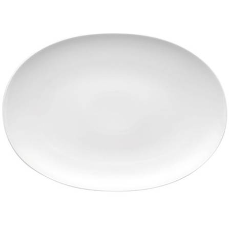 Medallion White Oval Platters - Asstd Sizes