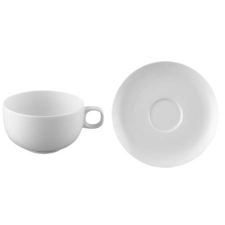 Moon White Cup & Saucer 4 Low