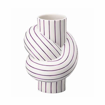 Rosenthal Node Stripes Plum Vase 12cm