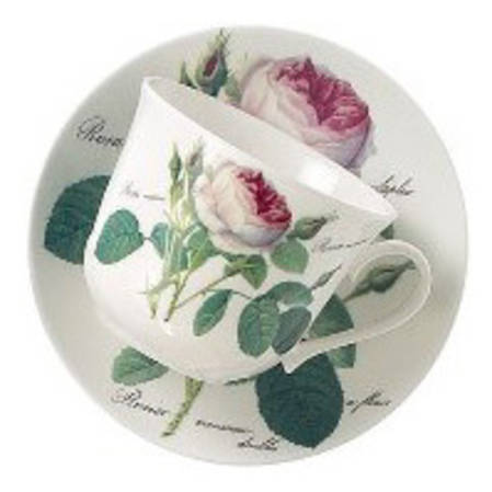 Redoute Rose Breakfast Cup & Saucer