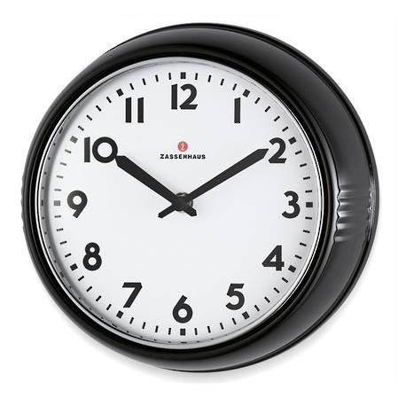 Zassenhaus Retro Clock - Black