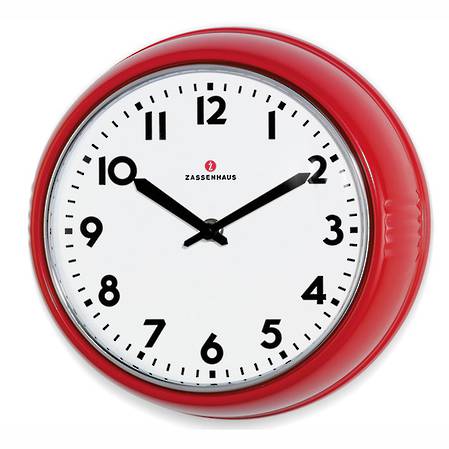 Zassenhaus Retro Clock - Red