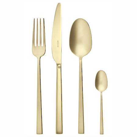 Rock Antique PVD Champagne 24 Piece Cutlery Set