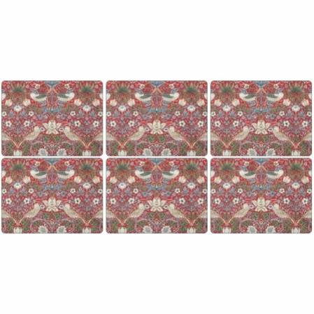 Strawberry Thief Red Placemat Set of 6
