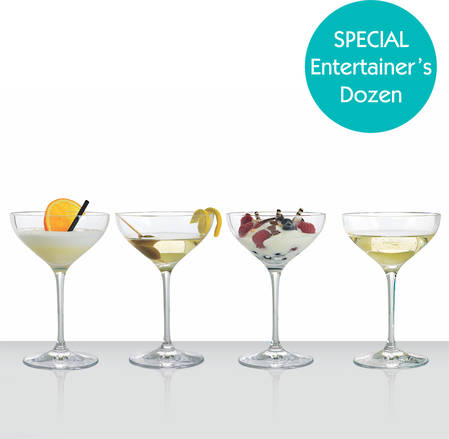 Entertainers Champagne and Dessert Saucer Set