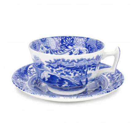 Blue Italian Tea Cup & Saucer