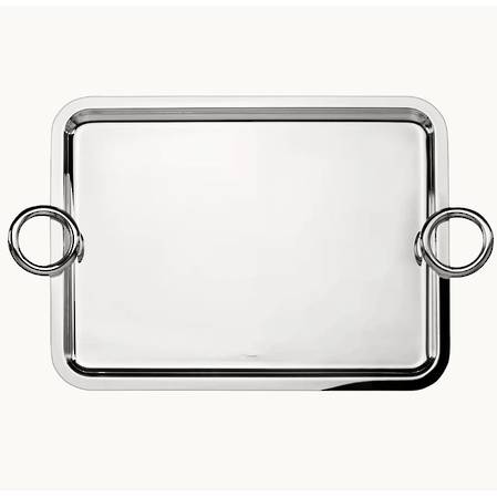 Vertigo Silver Plated Tray with handles 43x31cm