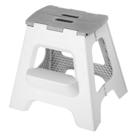 Vigar Compact 2 Step Grey Stool 40cm