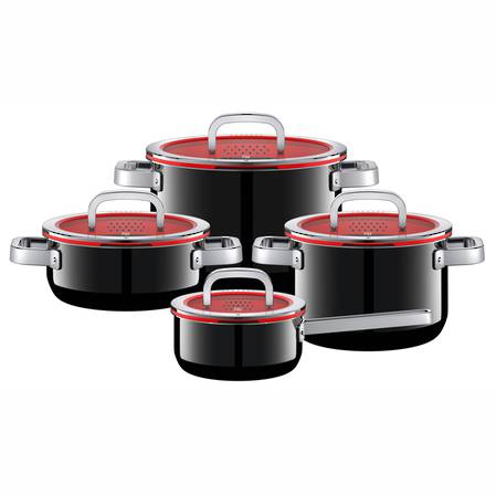 WMF Fusiontec Black 4 Piece Cookware Set