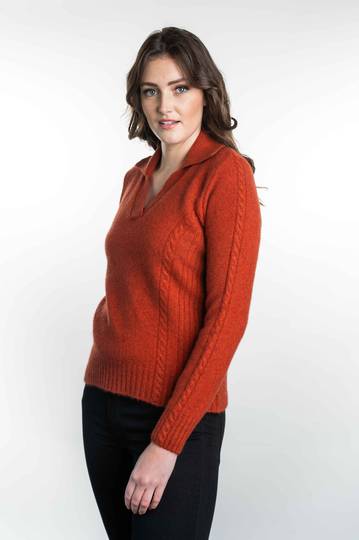 Koru Merino Possum Polo Collar Jumper