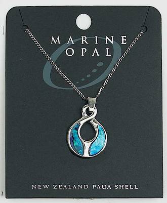 PJS36 - Marine Opal Fine Chain Necklace - The Path of Life
