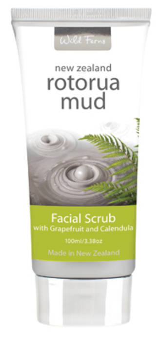 Wild Ferns Rotorua Mud Facial Scrub with Grapefruit & Calendula