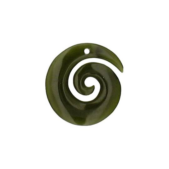 Greenstone Koru Jade Pendant