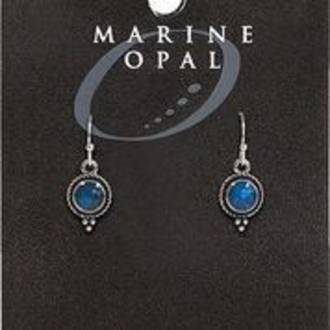 MOE126 - Marine Opal Drop Design Earrings