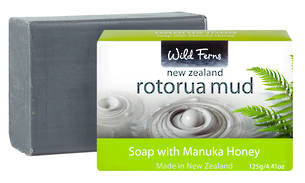 Wild Ferns Rotorua Mud  Soap with Manuka Honey  -  125gms