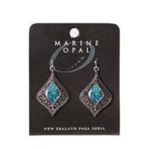 MOE112 - Marine Opal Drop Crystal Design Earrings