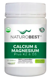 Naturobest Calcium & Magnesium Plus K2 & D3 Powder