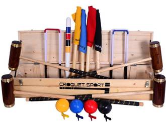 Precision Croquet Set-4 player in Wooden Box