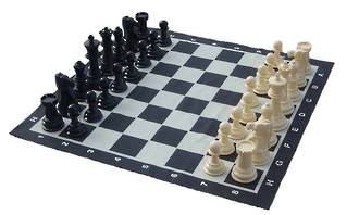 Garden Chess Set - 20.6 cm(8 inches) includes PVC Playing Mat