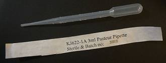 Pipette Transfer 3ml. STERILE  Poly Individually Wrapped  Pack  (10)