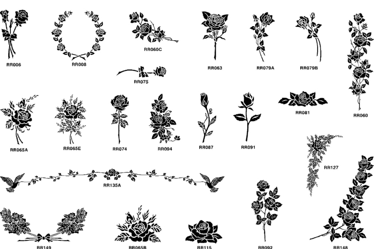 headstone clipart roses