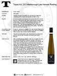 Late Harvest Riesling 2013