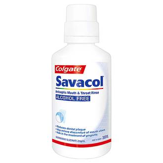Colgate Savacol Alcohol Free Antiseptic Mouth and Throat Rinse 