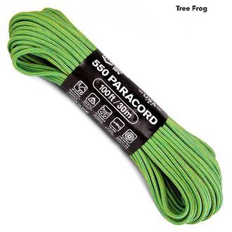 Atwood Rope Manufacturing 550 Paracord, Tree Frog Green, 100 ft Pack - 55407