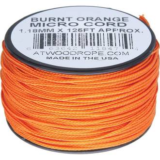 Atwood Rope Manufacturing Micro Cord, 125 ft Roll, Burnt Orange - 11847