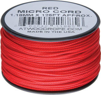 Atwood Rope Manufacturing Micro Cord, 125 ft Roll, Red - 11885