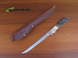 Bear & Son Fish Filleting Knife with Staghorn Handle - 566