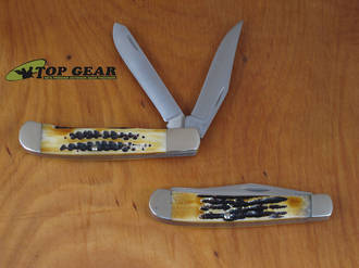Bear & Son Trapper Pocket Knife with Staghorn Handle - 554