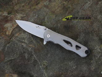 Bear Ops Rancor II Flipper Pocket Knife, CPM-S30V Stainless Steel, Satin Finish - MC-400-SS-S