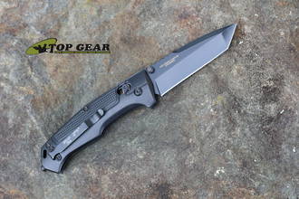 Bear Ops Rancor IV Slide Lock Tanto Folding Knife, 14C28N Stainless Steel, Black Aluminum Handle - MC-560-AIBK-B