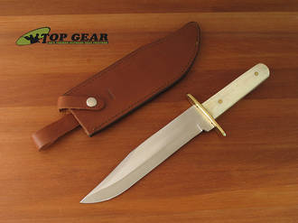 Bear and Son Frontier Bowie Knife with White Bone Handle - WSB01