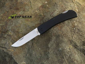 Bear & Son Large Farmhand Lockback Pocket Knife, Black Aluminium Handle - 138L