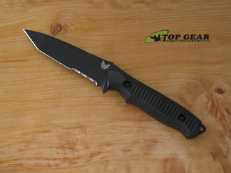 Benchmade Nimravus Tanto Combat Knife, Black, Combo-Edge, 154CM Stainless Steel - 141SBK