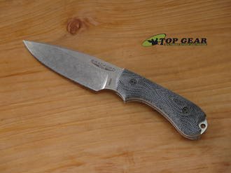 Bradford Guardian 3 3D Fixed Blade Knife, Bohler N690 Stainless Steel, Black Canvas Micarta Handle, Satin Finish - 3FE-101