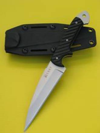 CRKT C/K Dragon Fixed Blade Knife, Black - 2010KN