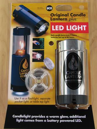 UCO Original Aluminium Candle Lantern with LED Light - D-A-STD