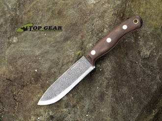 Condor Bisonte Fixed Blade Knife, 1095 High Carbon Steel, Walnut Wood Handle - CTK3954-4.7HC