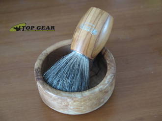 Dovo Shaving Soap Bowl, Olive Wood - 34090021