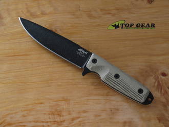 EKA RTG-1 Fixed Blade Knife, 1095 High Carbon Steel, Canvas Micarta Handle - 50020