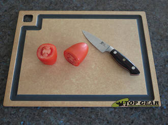 Epicurean Gourmet Cutting - Chopping Board with Well, Wood Fiber 38 cm x 28 cm - 7003-151-0102