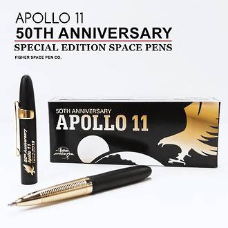 Fisher Space Pen 50th Anniversary Apollo 11 Bullet Pen, Special Edition, Black - 400BGFGGCL-50