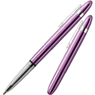 Fisher Space Pen Bullet Pen with Stainless Steel Clip, Purple Passion Bullet - 400PPCL