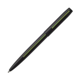 Fisher Space Pen Cap-o-Matic Pen, Non-Reflective Black Matte with Green Imprint - M4BGRL