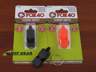 Fox 40 Classic Safety Pealess Whistle - 9902-0000 Black or 9902-0300 Orange