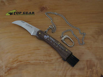 Fox Funghi Mushroom Knife, 420C Stainless Steel, Palisander Wood Handle - 01FX075