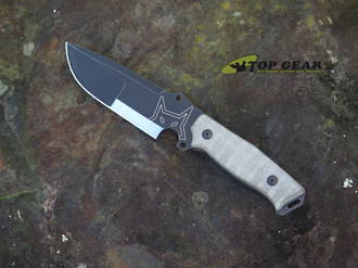 Fox Sherpa Survival - Bushcraft Knife, D2 Tool Steel, Micarta Handle - FX-610